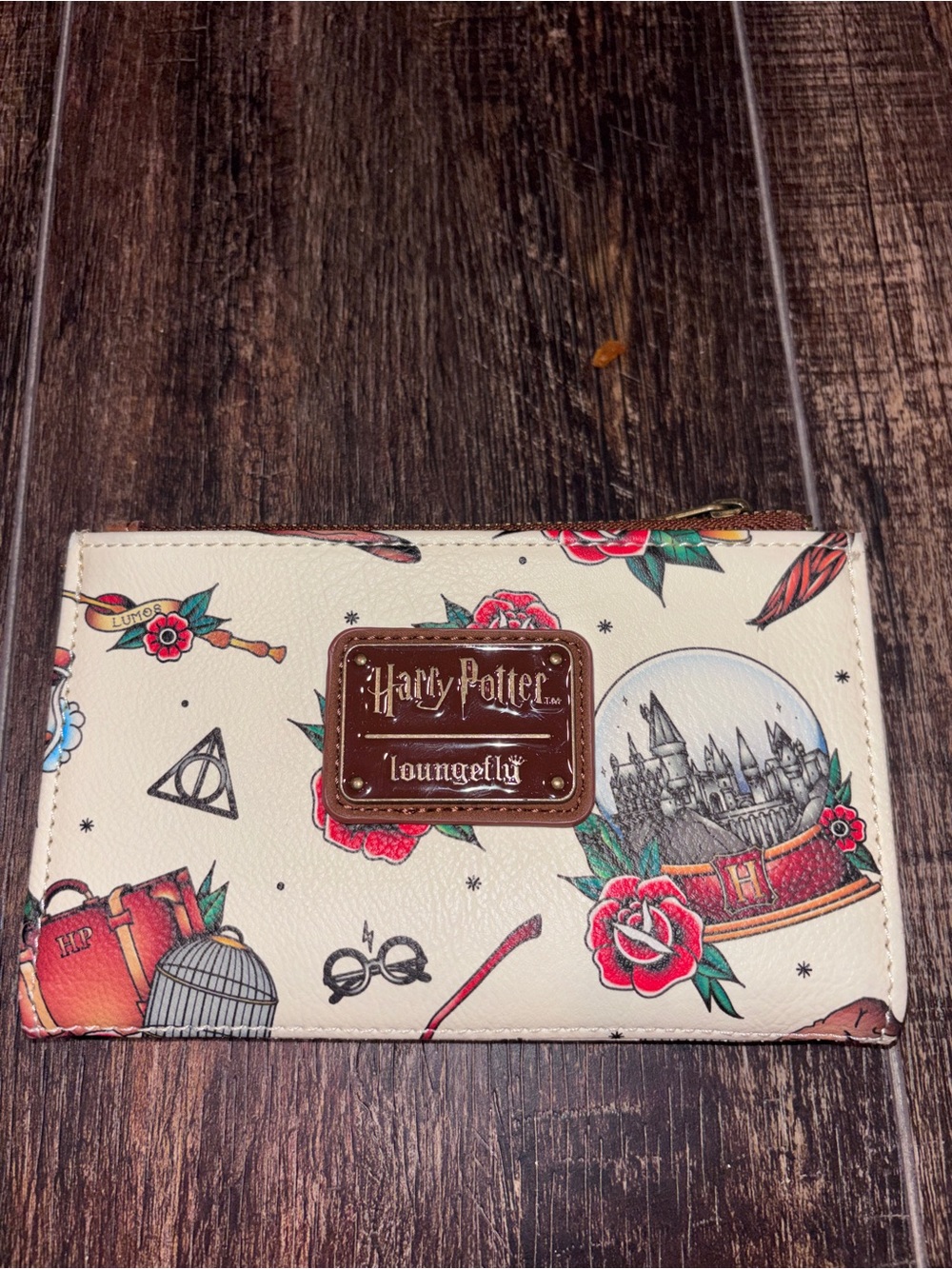 Loungefly Harry Potter Tattoo Print Faux Leather Bi-fold Wallet